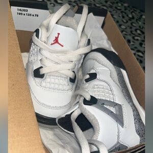 Jordan Kids White and Gray Sneakers